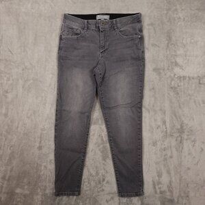 Wit and Wisdom jeans high rise skinny crop women's 8 gray stretchy